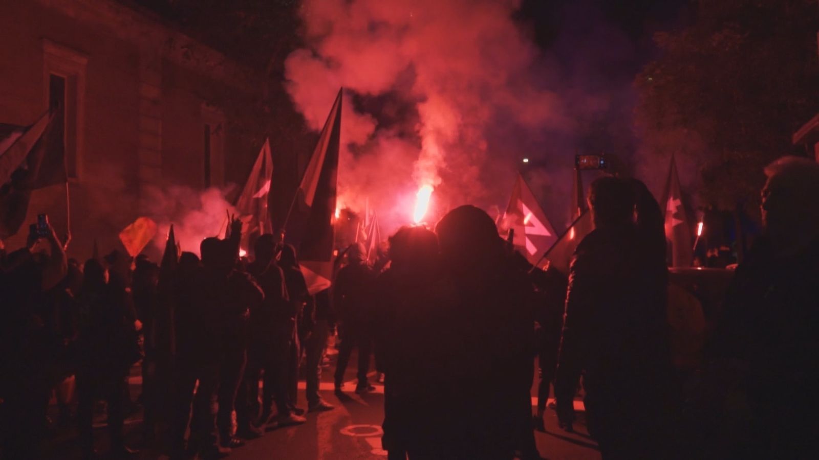 Violenta manifestación de la ultraderecha en Madrid