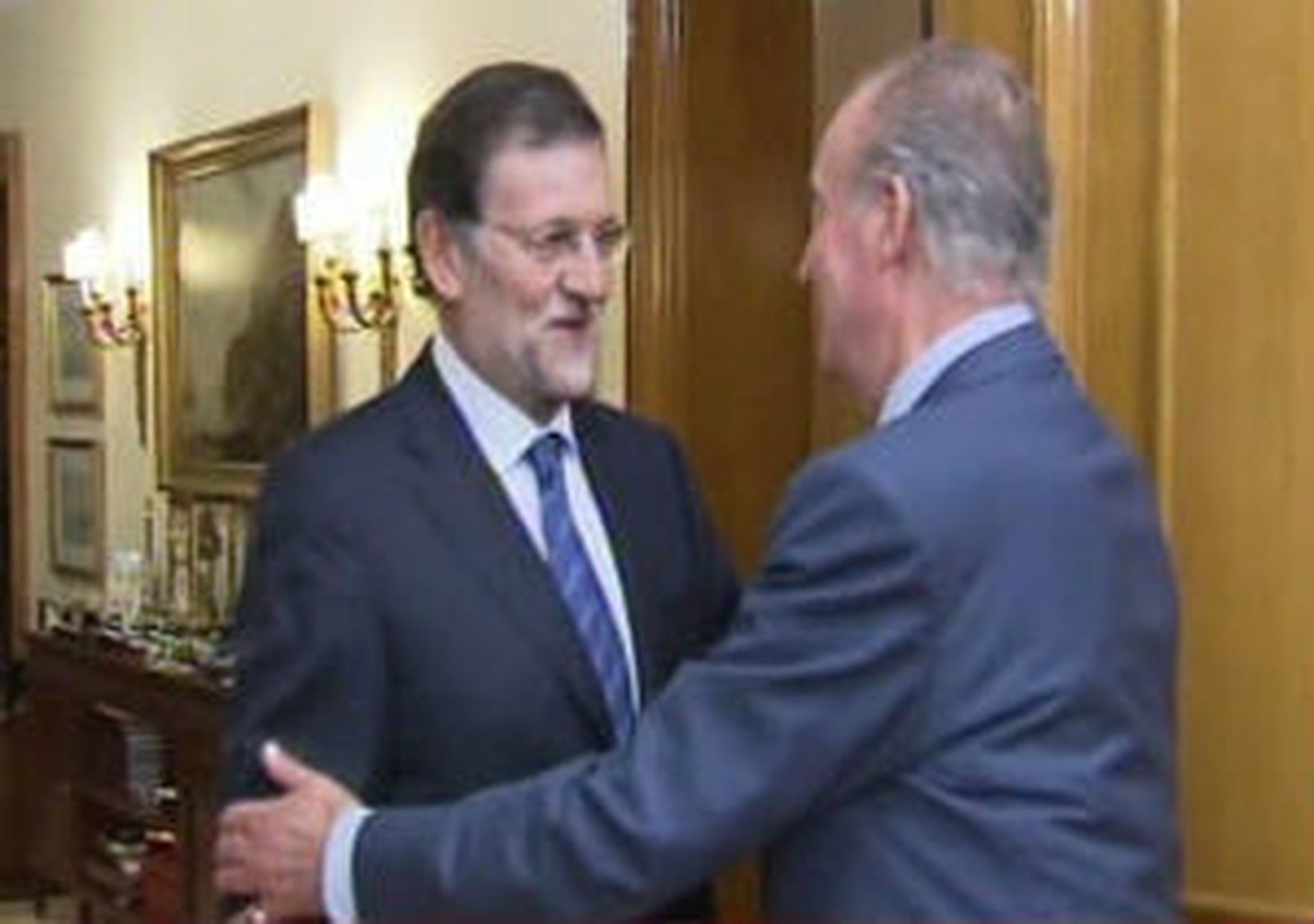 Don Juan Carlos con Mariano Rajoy