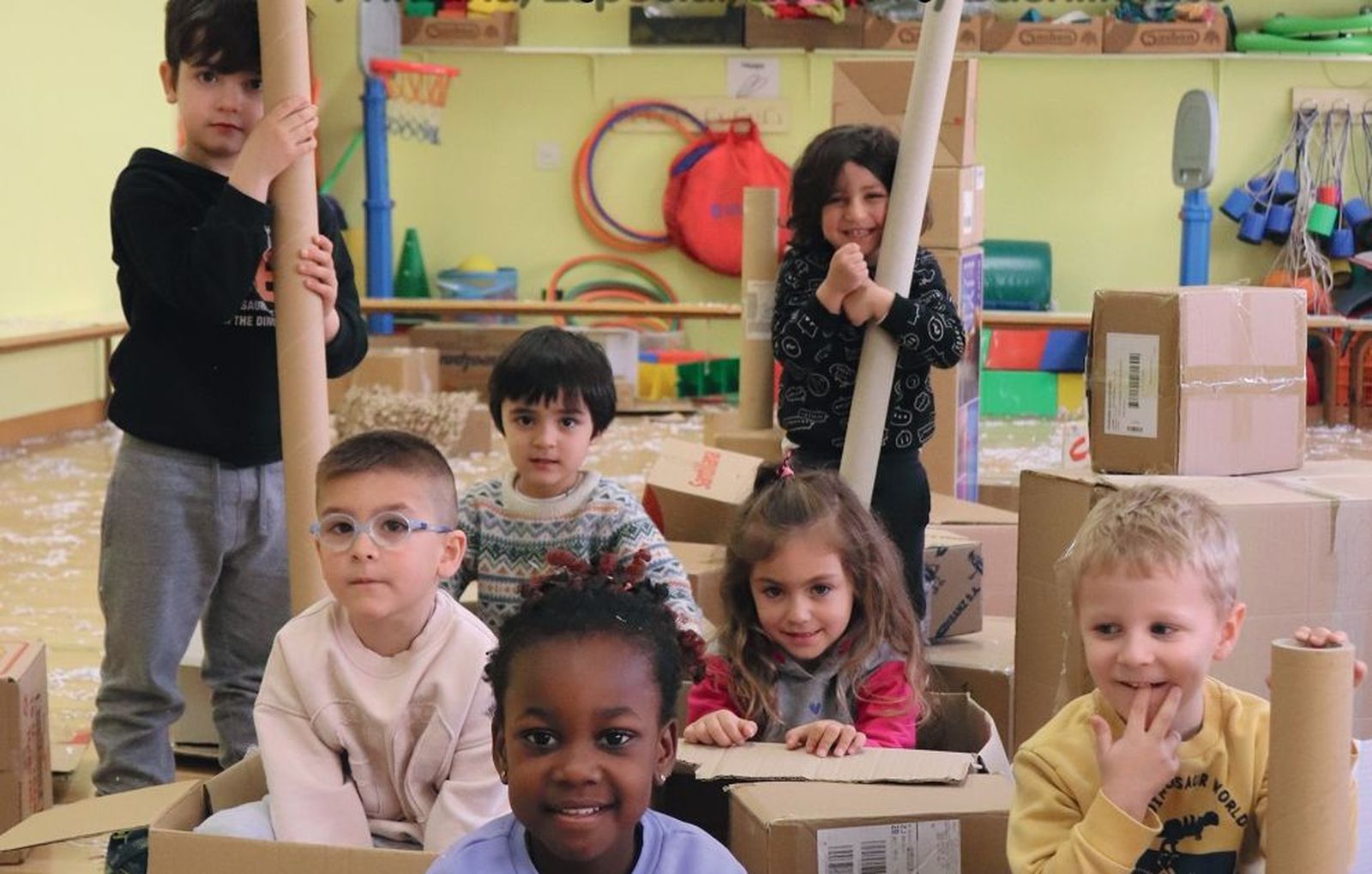 Escolares en un aula