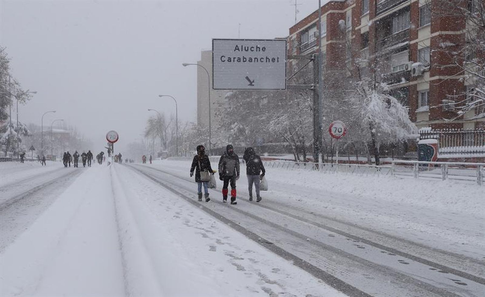 Filomena deja una nevada histórica en Madrid