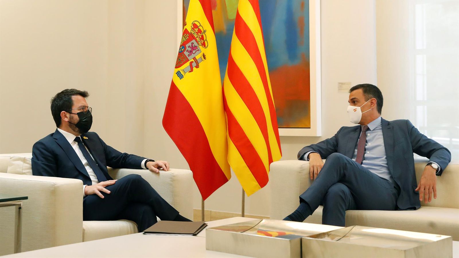 Pedro Sánchez y Pere Aragonès