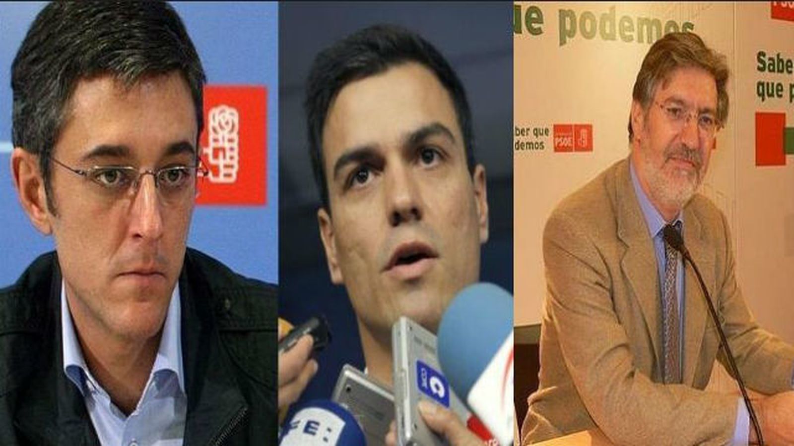 Candidatos a la secretaría general del PSOE