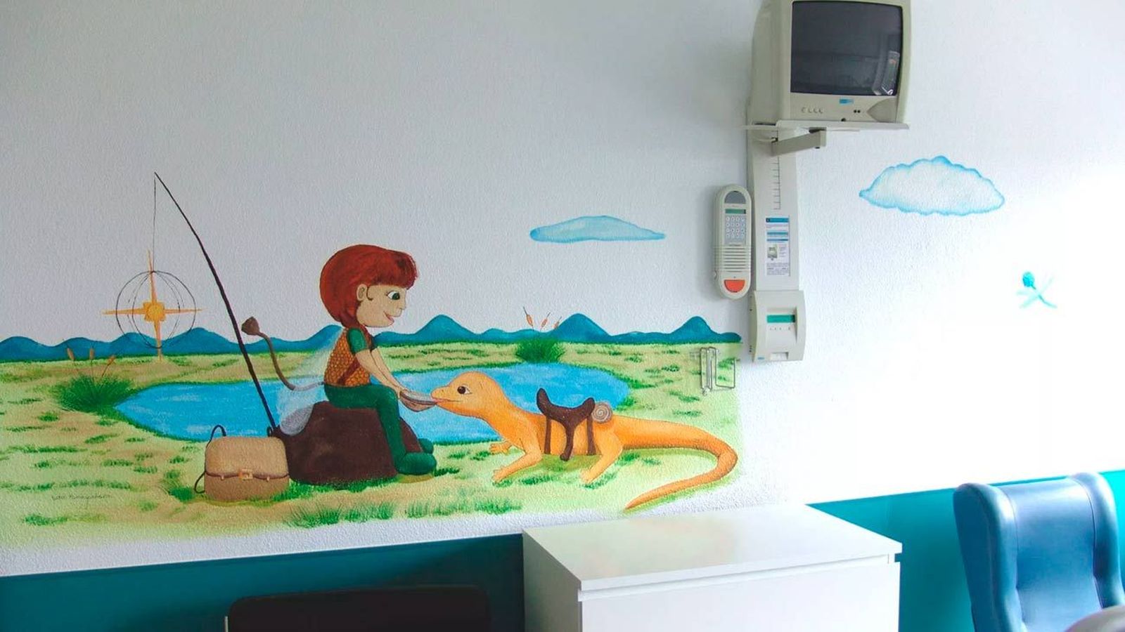 Animales coloridos en las paredes del Hospital Doce de Octubre