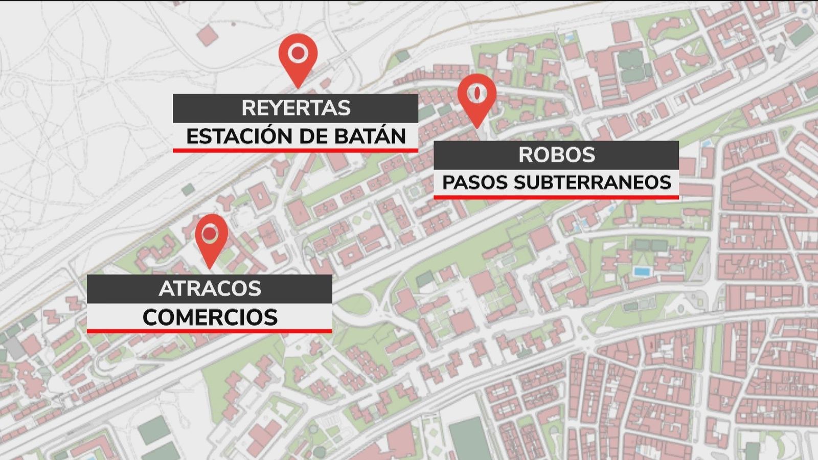 Robos, reyertas y atracos en Batán