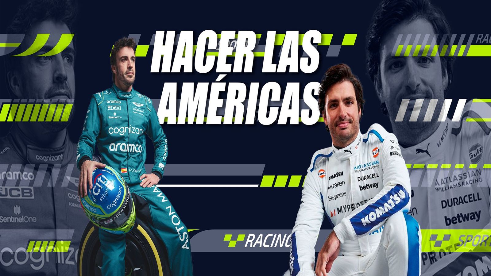 Fernando Alonso y Carlos Sainz buscan triunfar en las Américas.