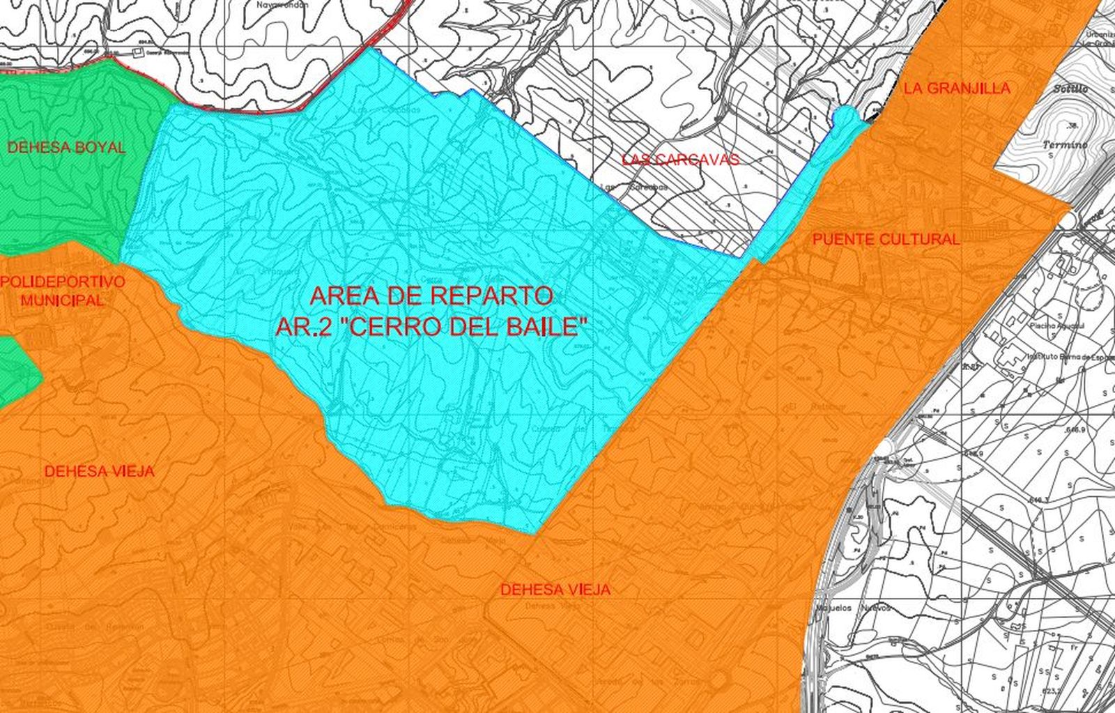 Mapa de localización del desarrollo del Cerro del Baile de San Sebastián de los Reyes