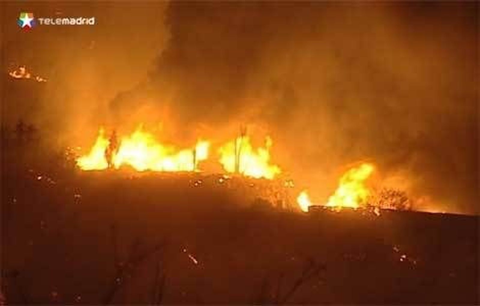 El fuego ya ha entrado en el Parque Nacional del Teide, segun el Ayuntamiento de La Orotava