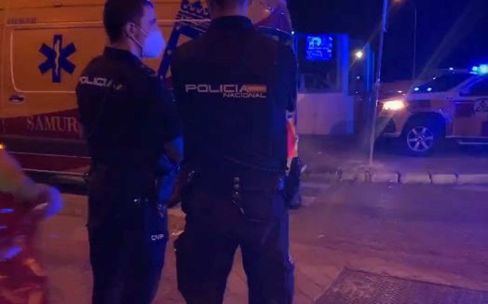 Agentes de la Policía Nacional en el lugar del suceso