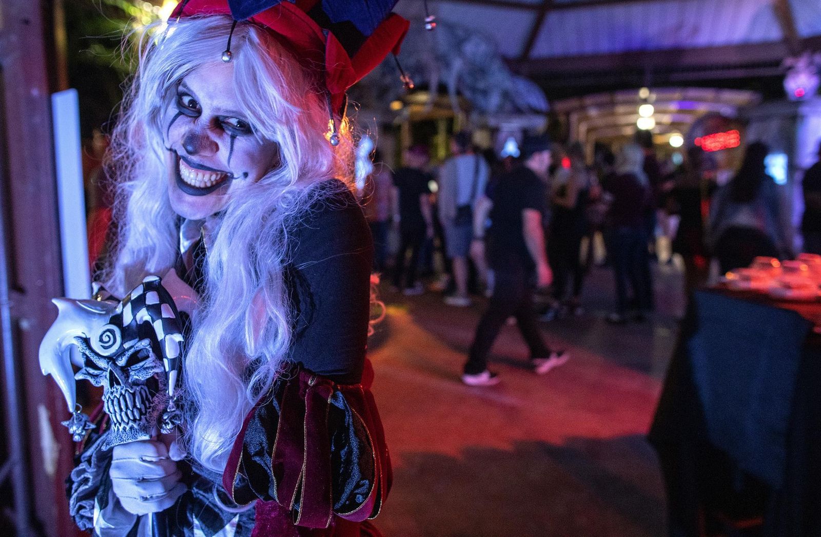 Una actriz de un parque temático del terror