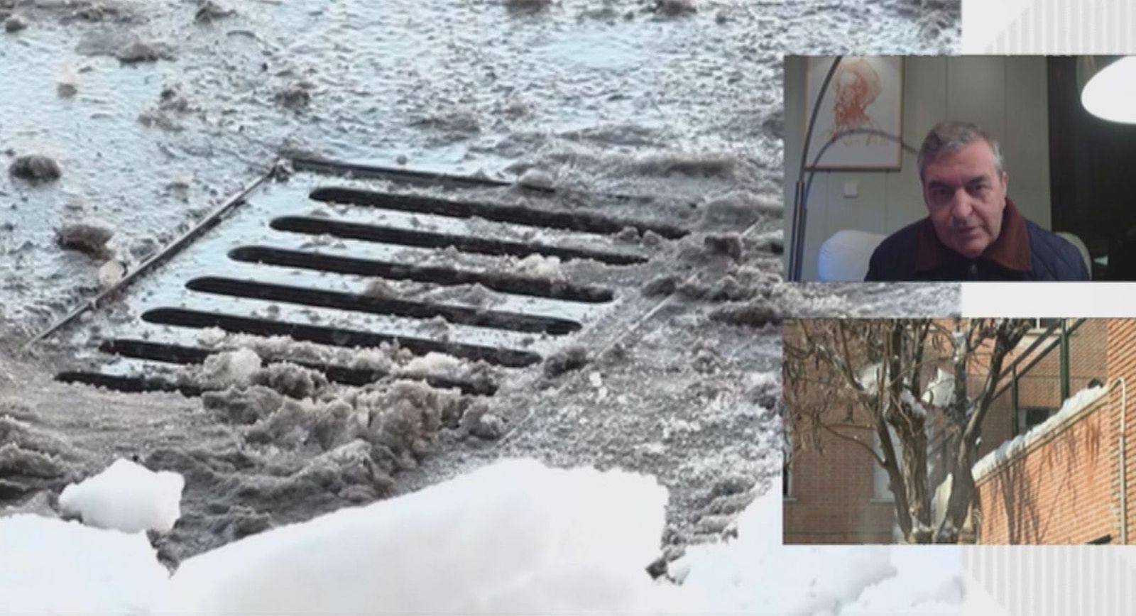 Los arquitectos advierten que “no hay que echar la nieve ni el hielo dentro de las alcantarillas"