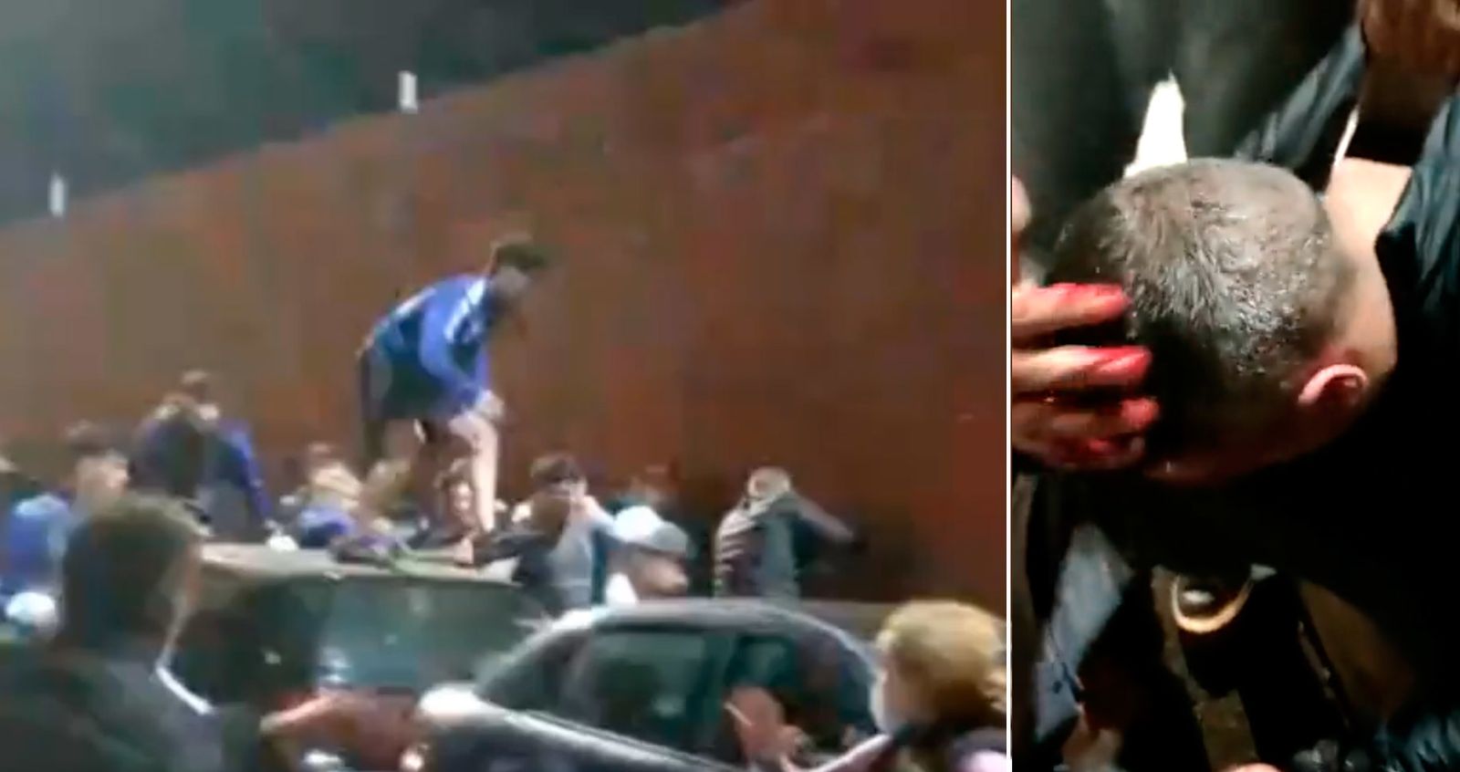 Imágenes de la pelea en Guía de Isora (Tenerife) tras acabar un partido de juveniles