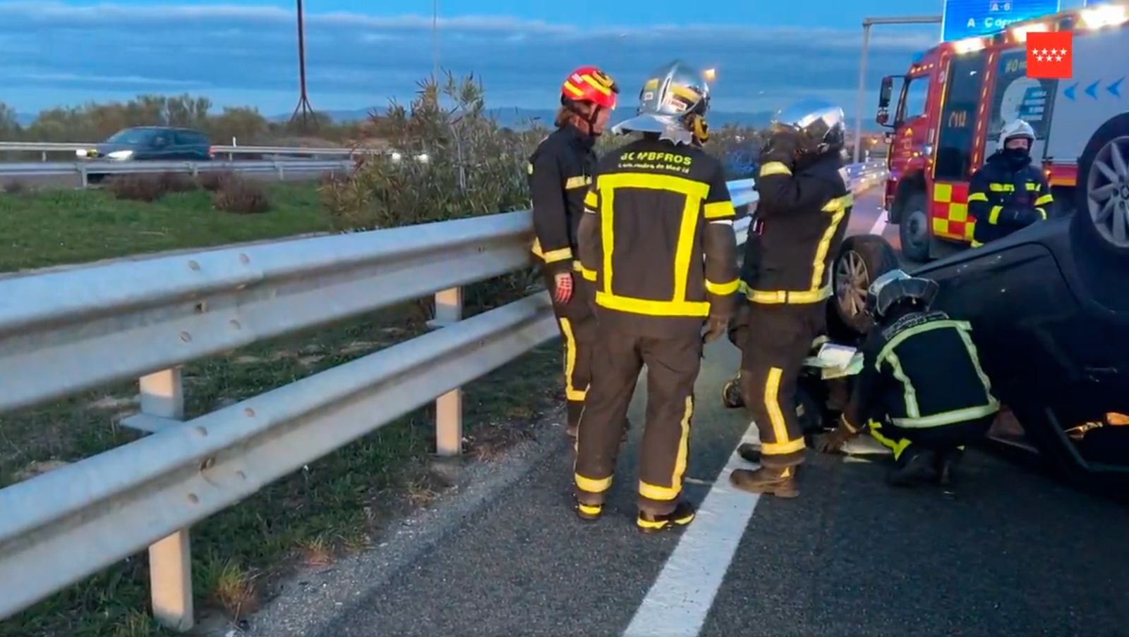 Un accidente de tráfico en la M-50 provoca importantes retenciones a la altura de Boadilla del Monte