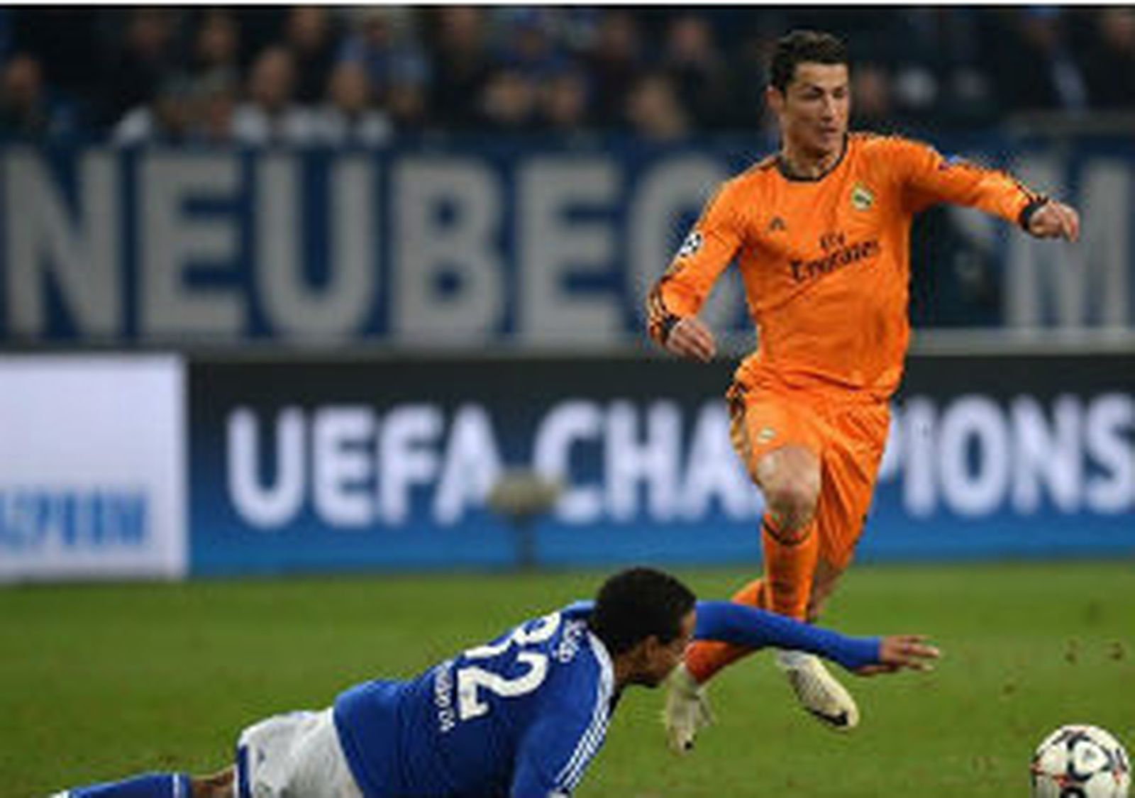 Cristiano Ronaldo, ante el Schalke