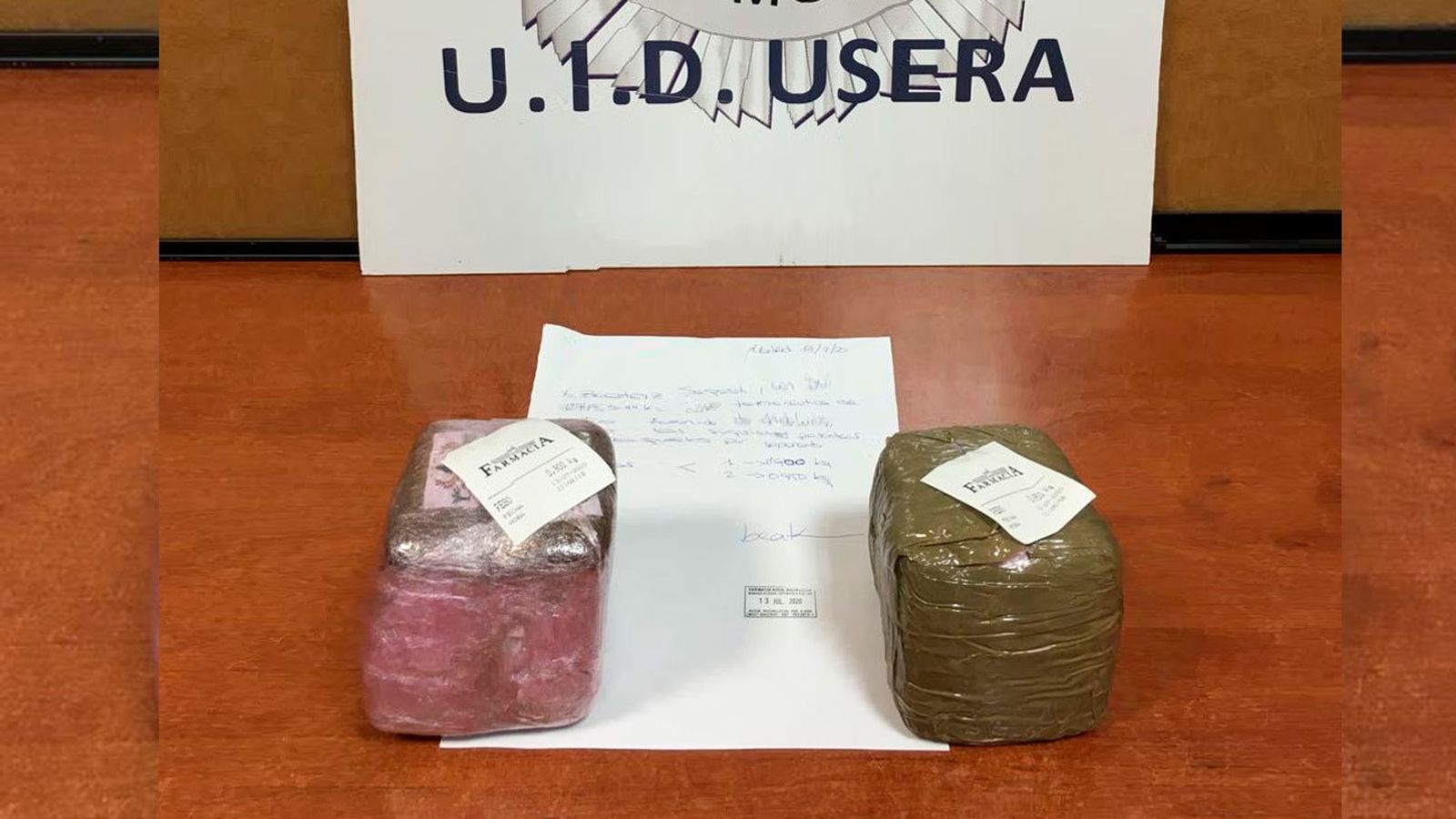 Droga incautada en Usera