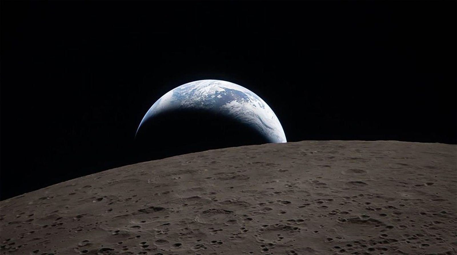 La primera foto de la Tierra desde la cara oculta de la Luna