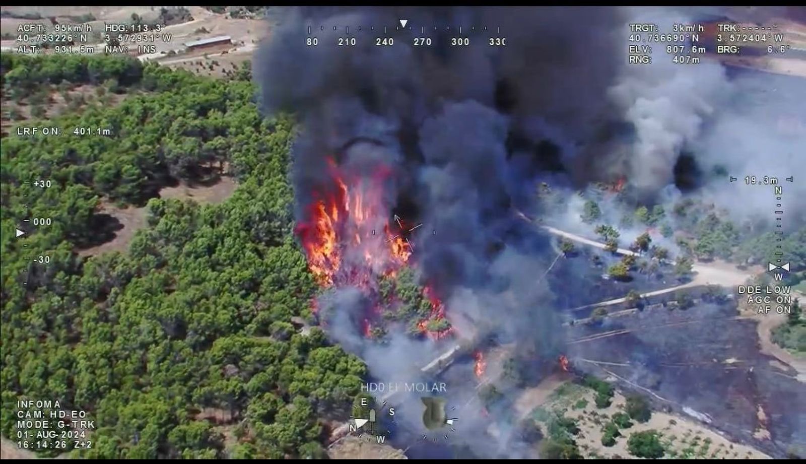 Incendio en El Espinar