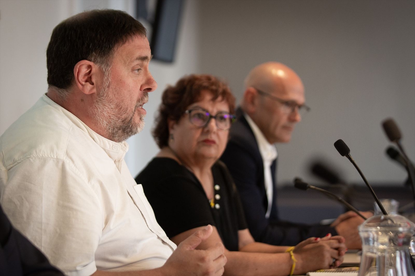 Oriol Junqueras, Dolors Bassa, y  Raül Romeva