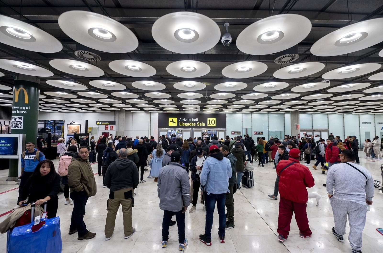 Turistas en Barajas