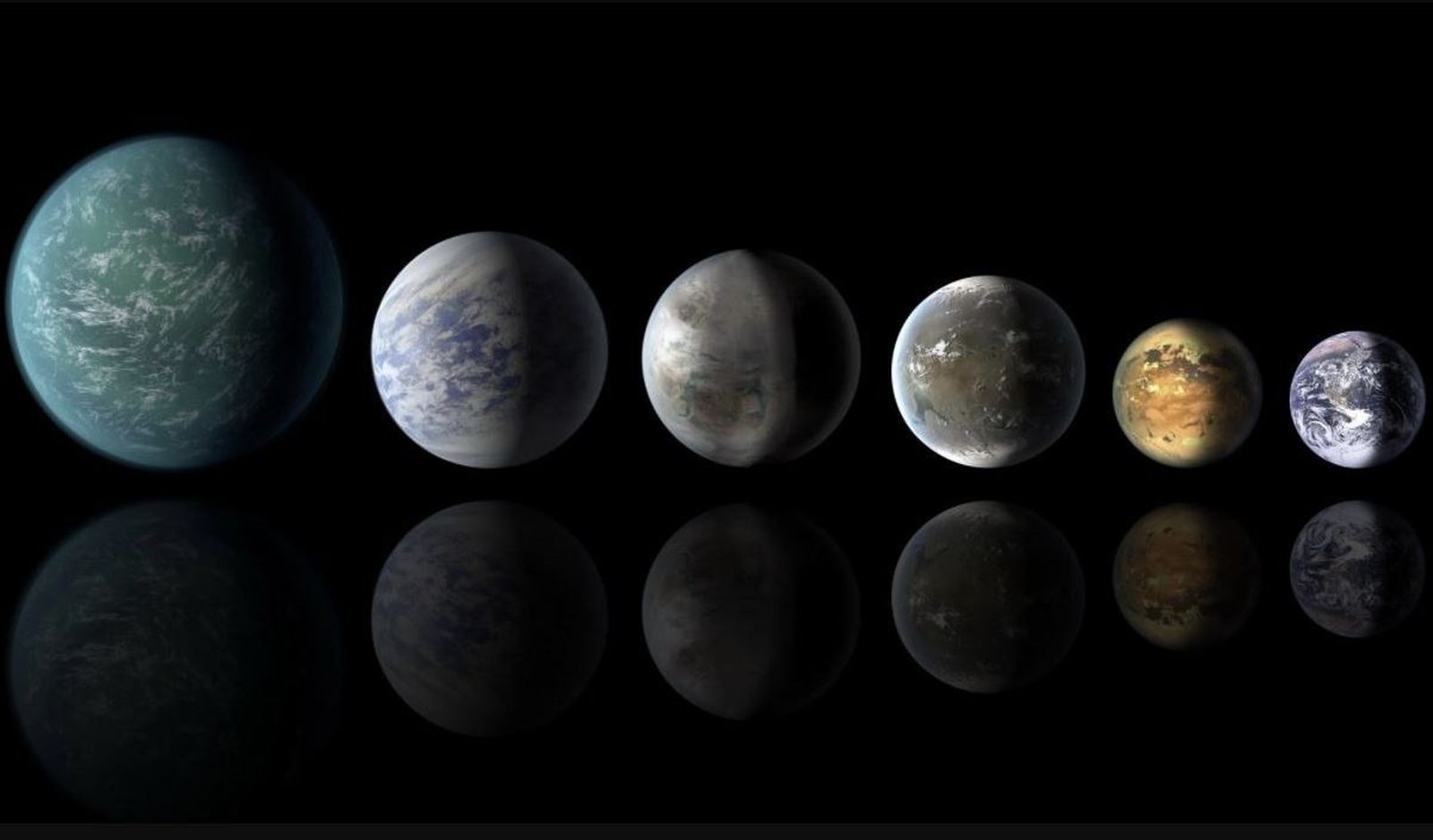 Concepción artística de una alineación planetaria
