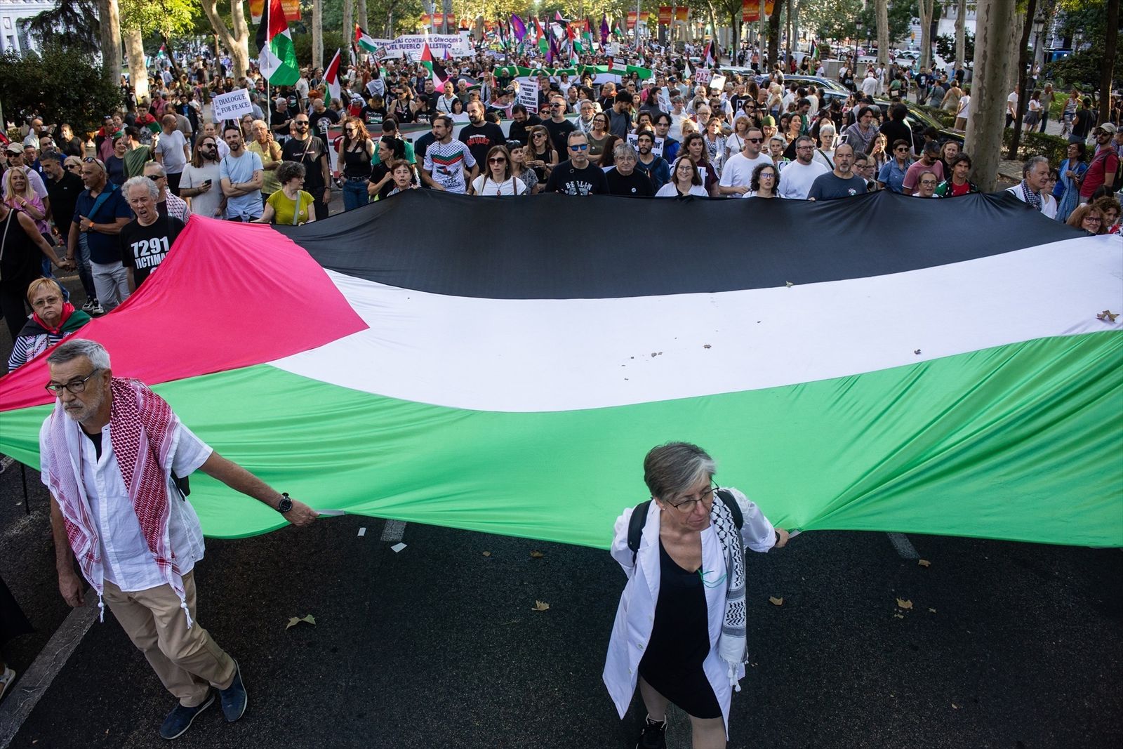 Manifestación en apoyo al pueblo palestino