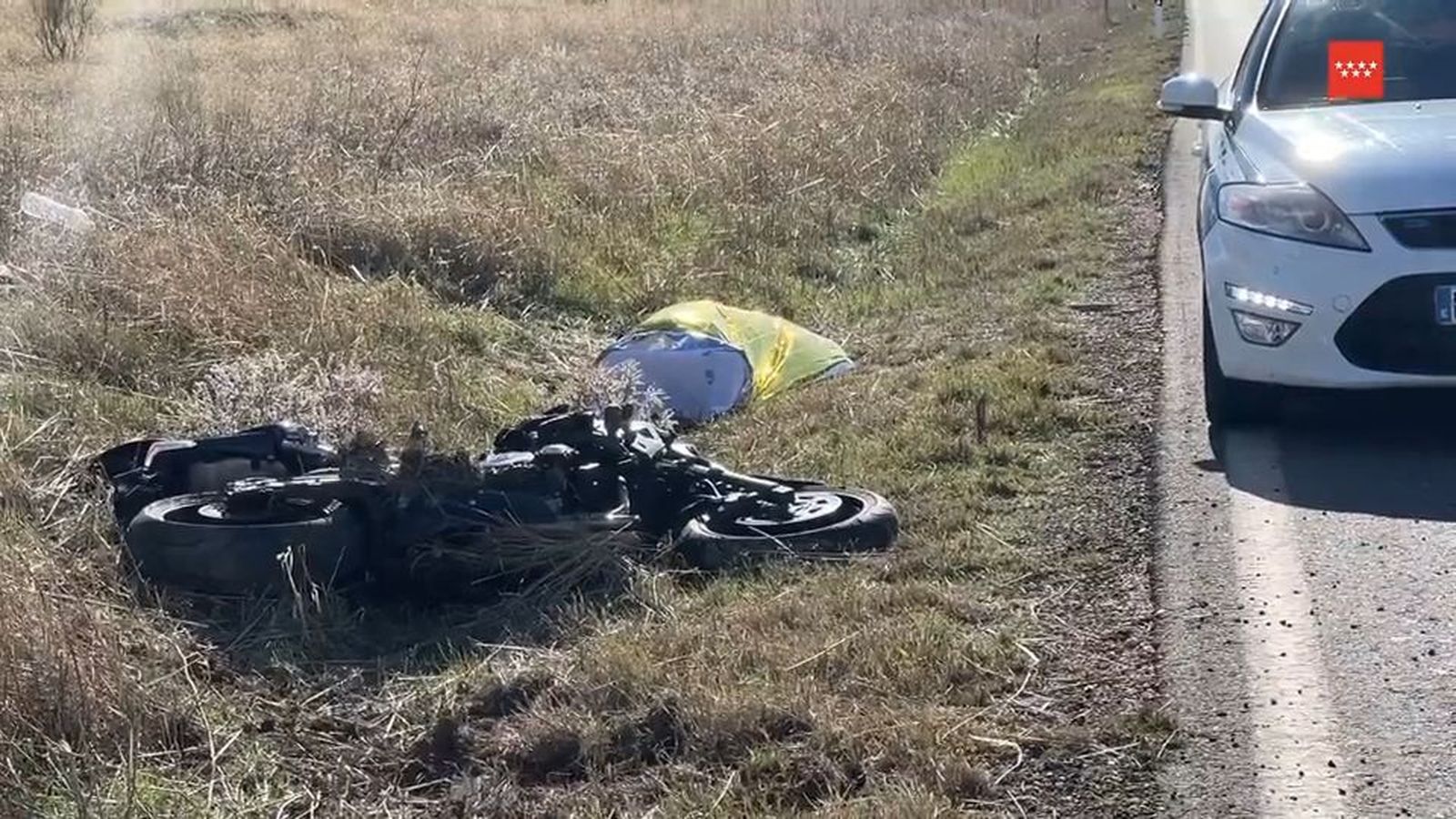 Muere un motorista en un accidente en Torres de la Alameda