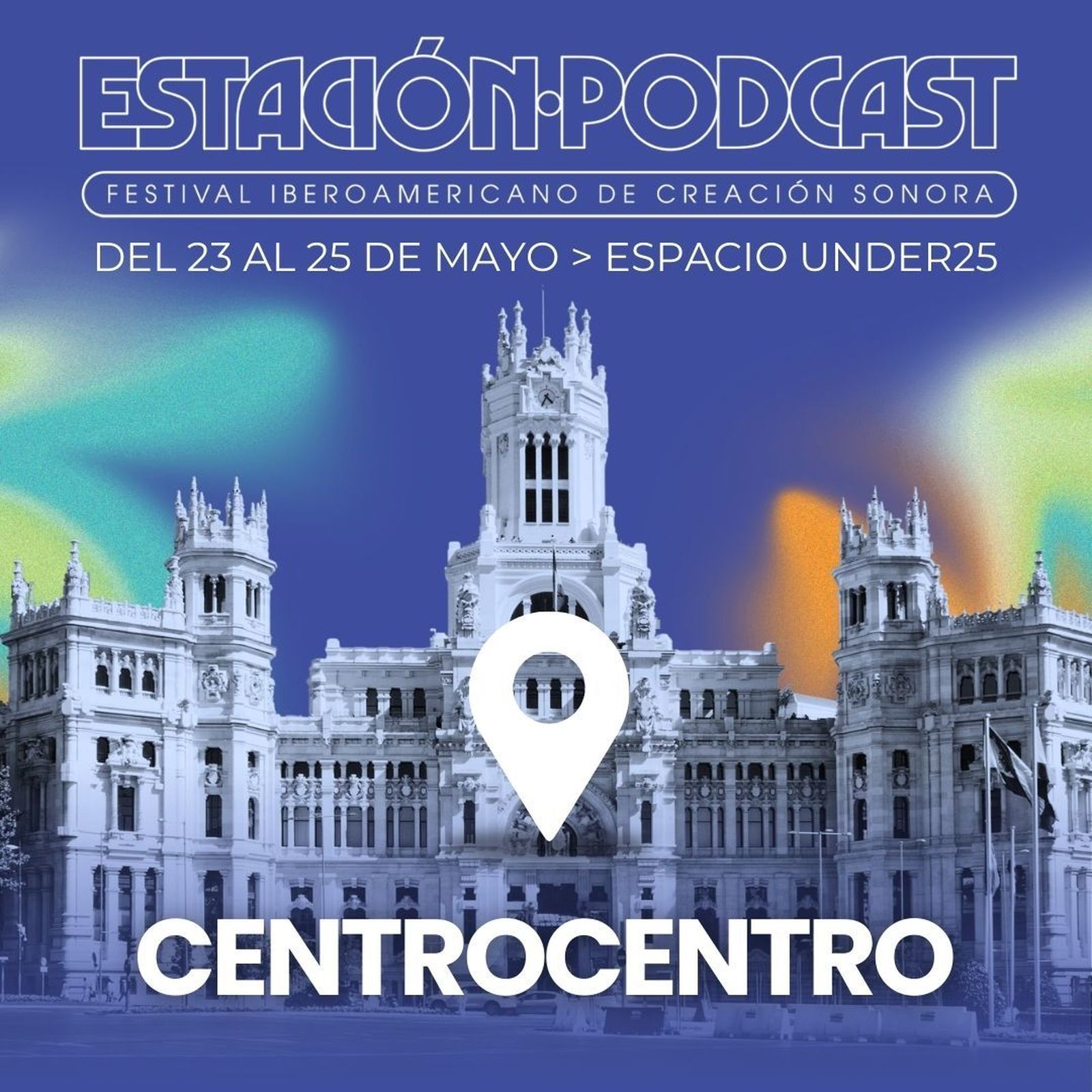 Cartel del Festival Iberoamericano de Creación Sonora 'Estación Podcast'