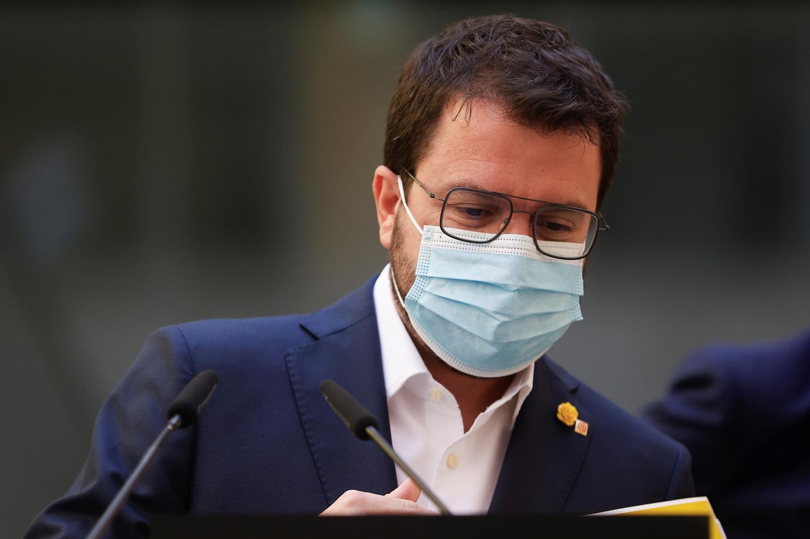 El candidato de ERC a la presidencia de la Generalitat, Pere Aragonès