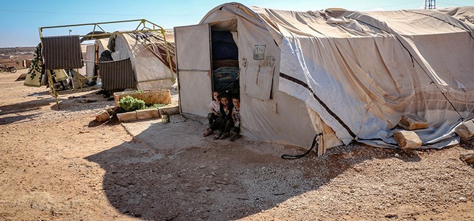 Campamento de refugiados en el desierto del Sahara