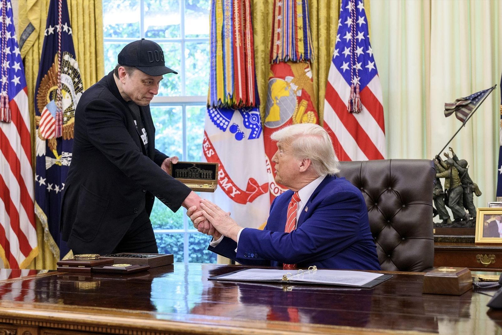 Donald Trump y Elon Musk en el Despacho Oval de la Casa Blanca