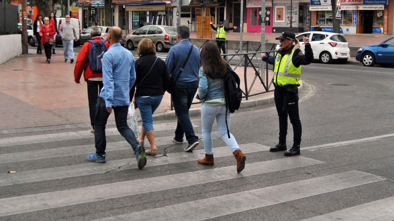 Paso de peatones en Móstoles