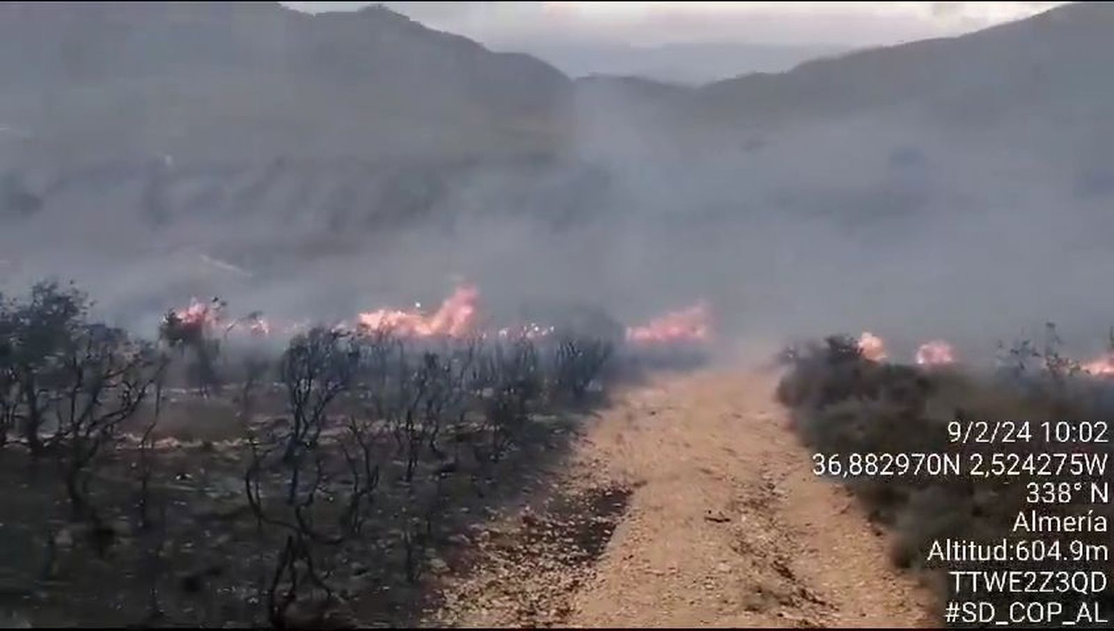 Incendio en Enix, Almería