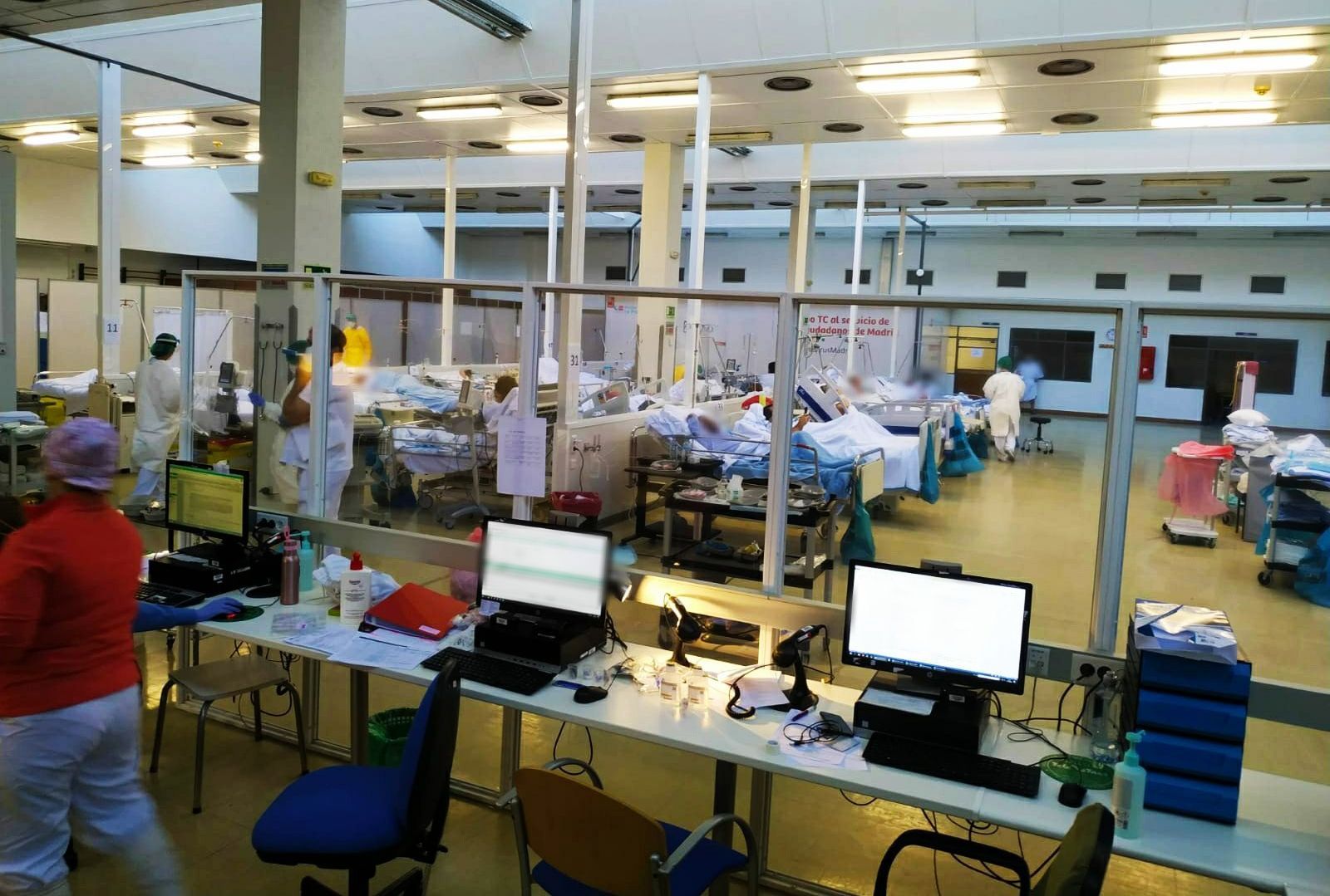 El gimnasio de La Paz vuelve a acoger a pacientes con coronavirus