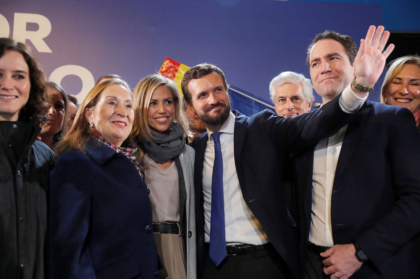 Pablo Casado, en la celebración poselectoral del PP