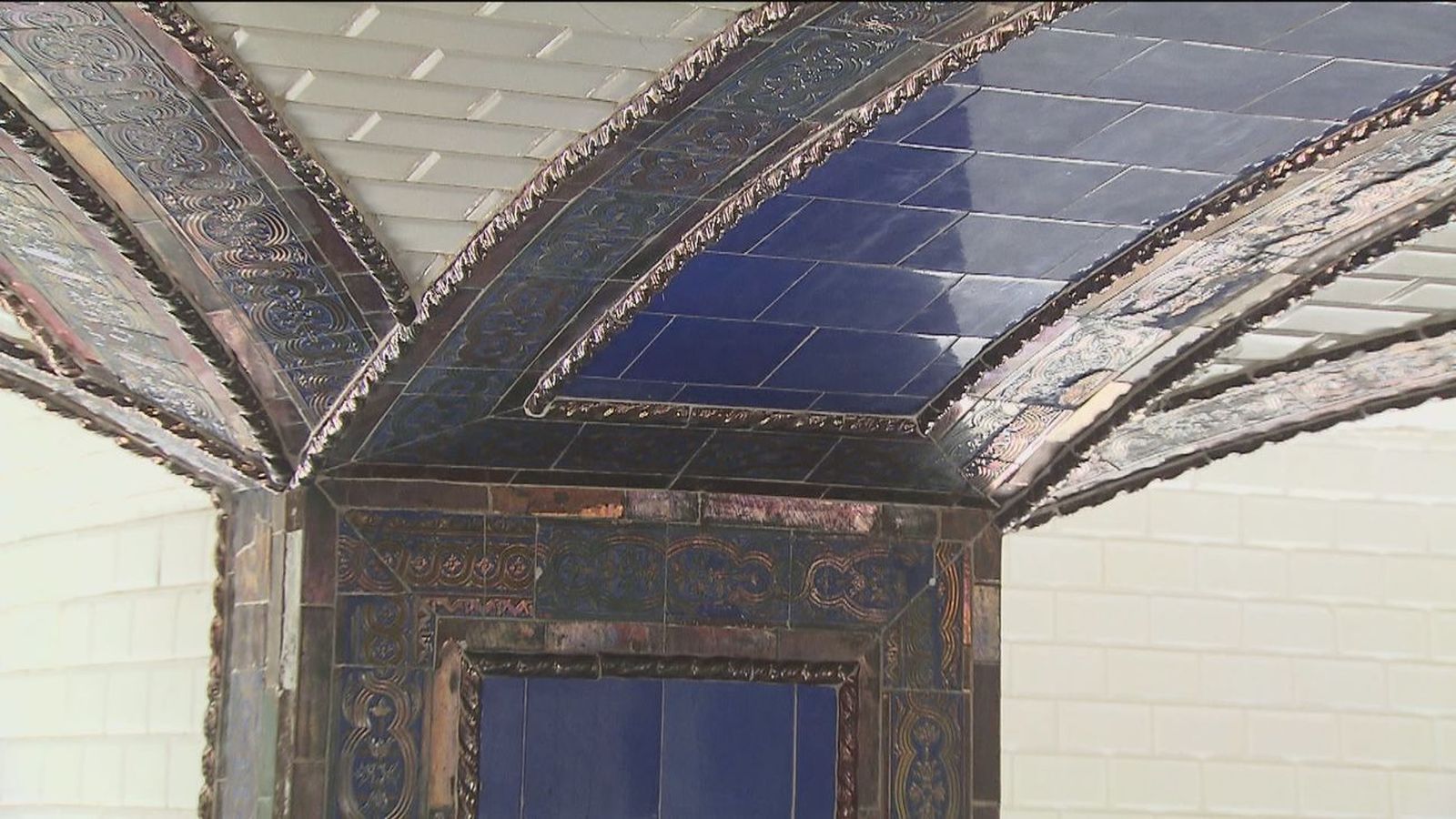 Detalle de las bóvedas de la estación de Pacífico