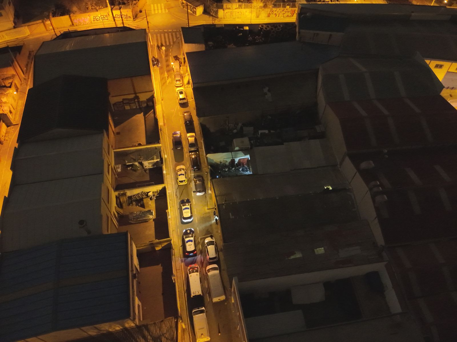 Operativo policial en Prado Overa a vista de dron