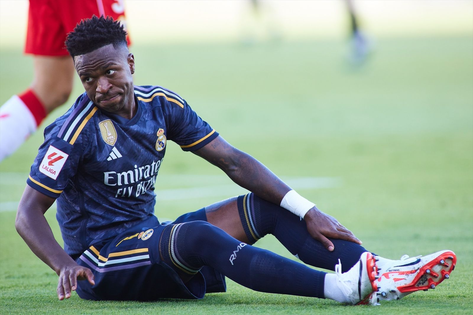 Vinicius en un momento del partido de Liga entre el Real Madrid y el Almería