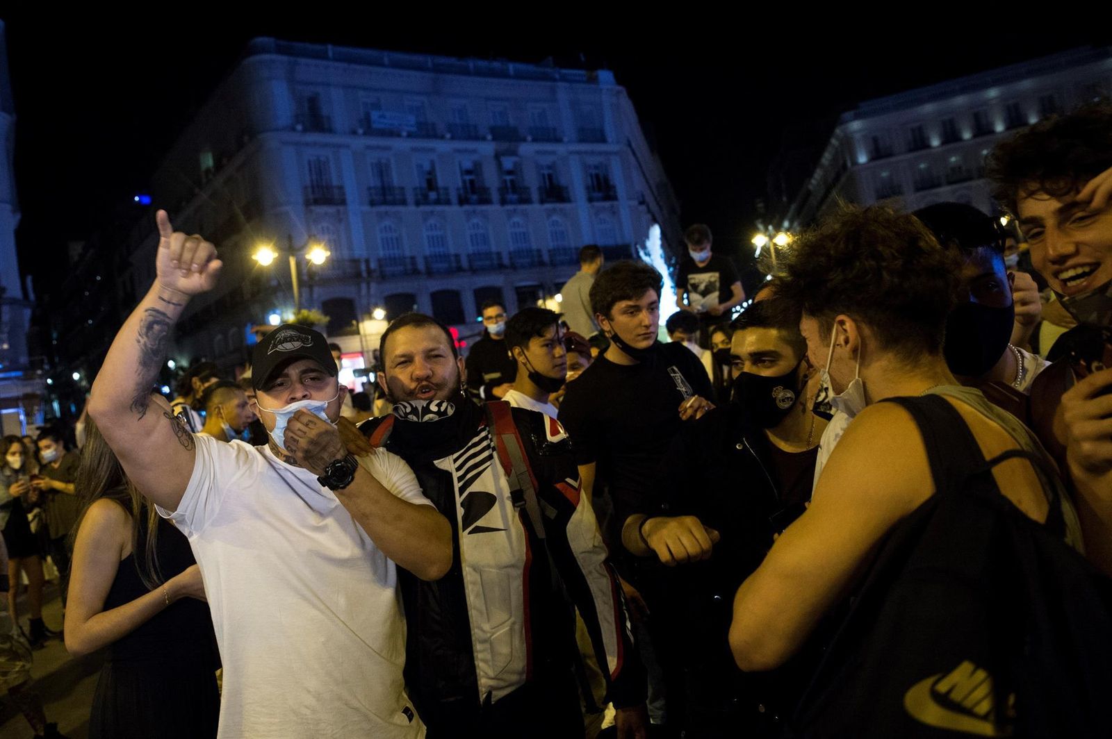 Ambiente en la Puerta del Sol tras el fin del estado de alarma