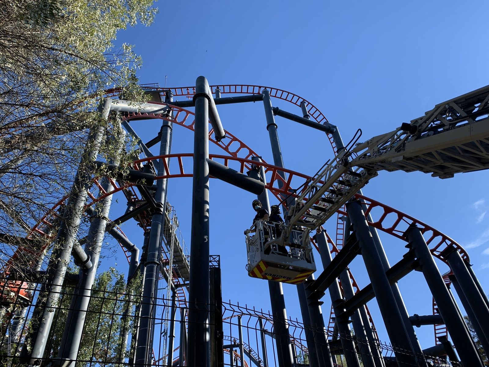 Atracción La Tarántula, del Parque de Atracciones de Madrid