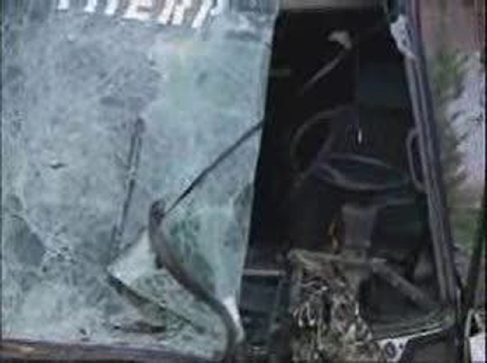 Un autobus cae en Zaragoza