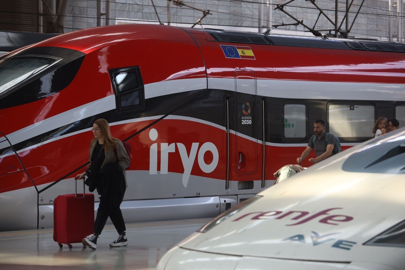 Tren de Iryo y un Ave de Renfe