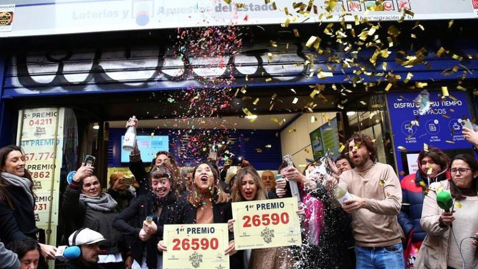 Celebración del Gordo de 2019 en Doña Manolita