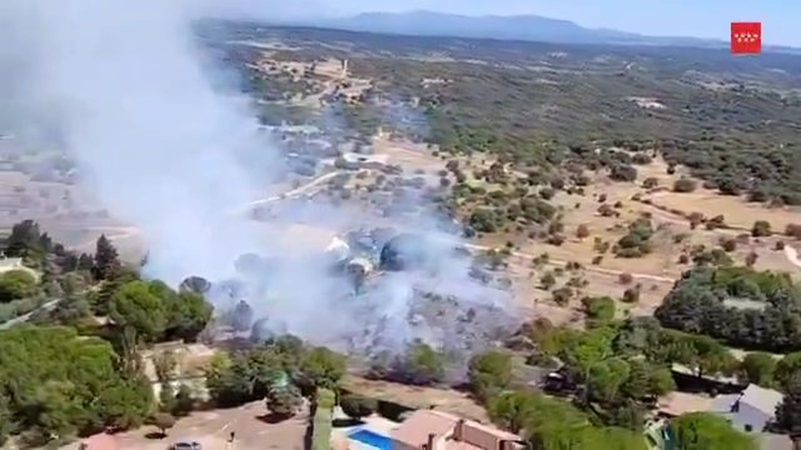 Incendio forestal en Fresnedillas de la Oliva