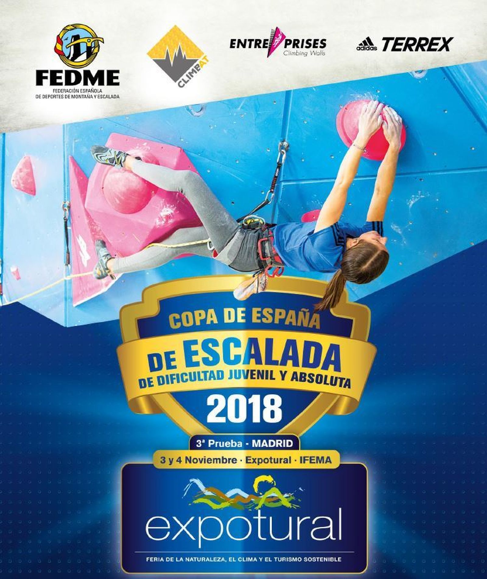 La copa de España de escalada en Madrid.