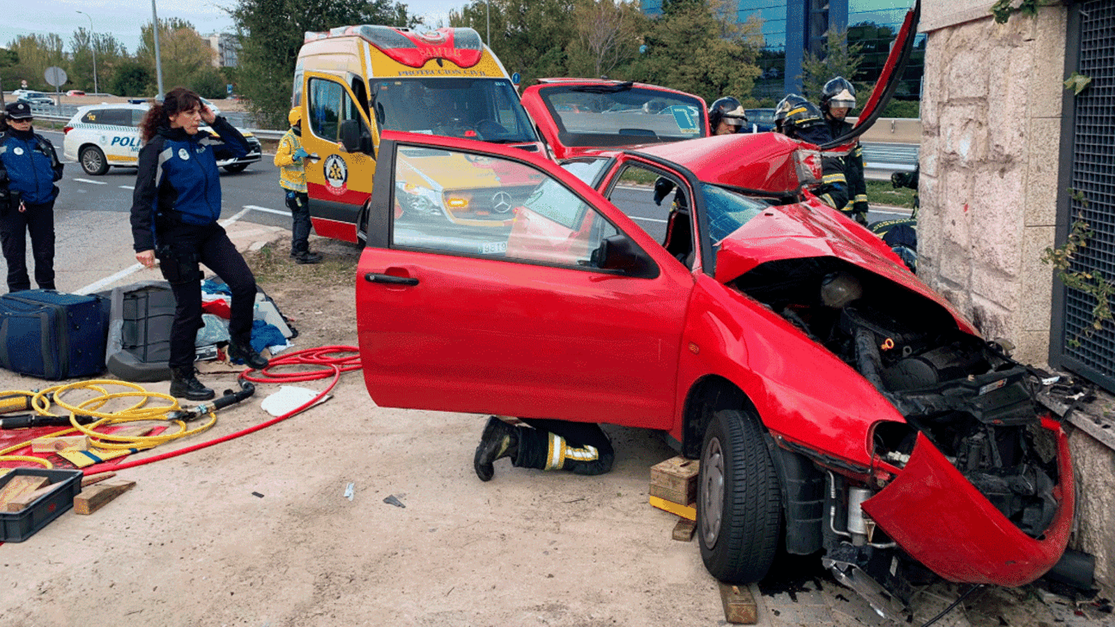 Accidente en la calle Gutiérrez Canales