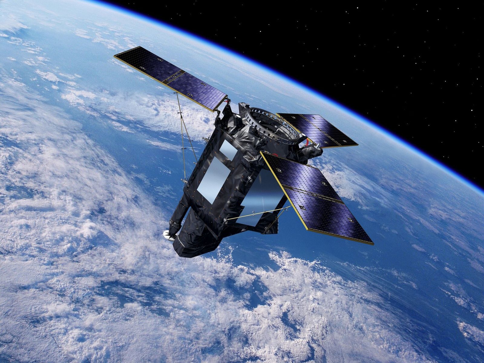 Recreación del SEOSAT-Ingenio en órbita