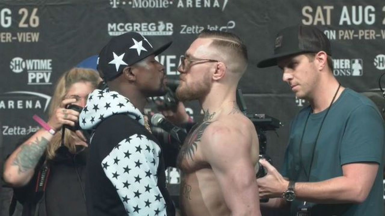 Nuevo cara a cara entre Mayweather y McGregor que casi termina a golpes