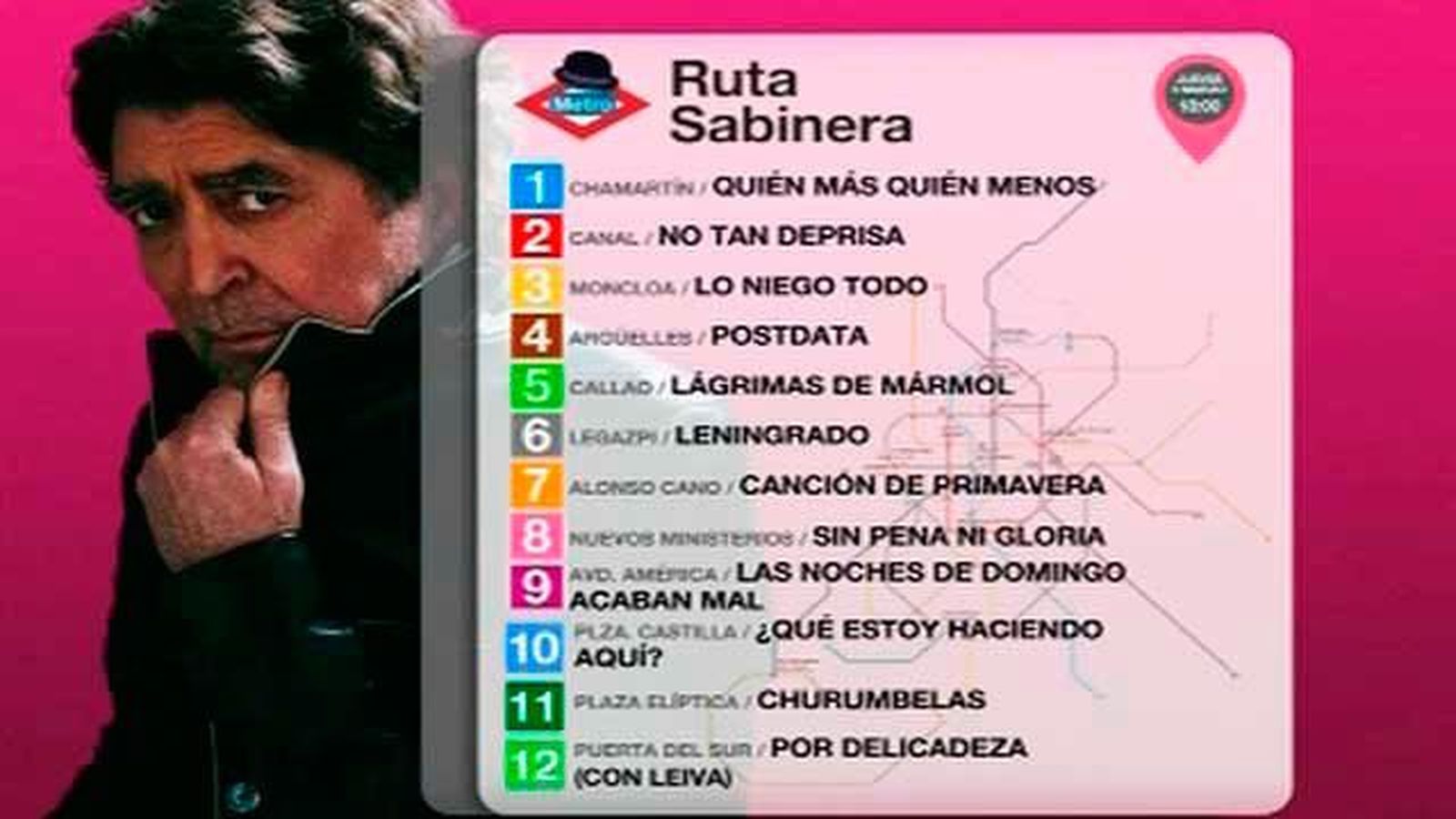 Sabina adelanta este jueves los temas de su nuevo disco en el Metro