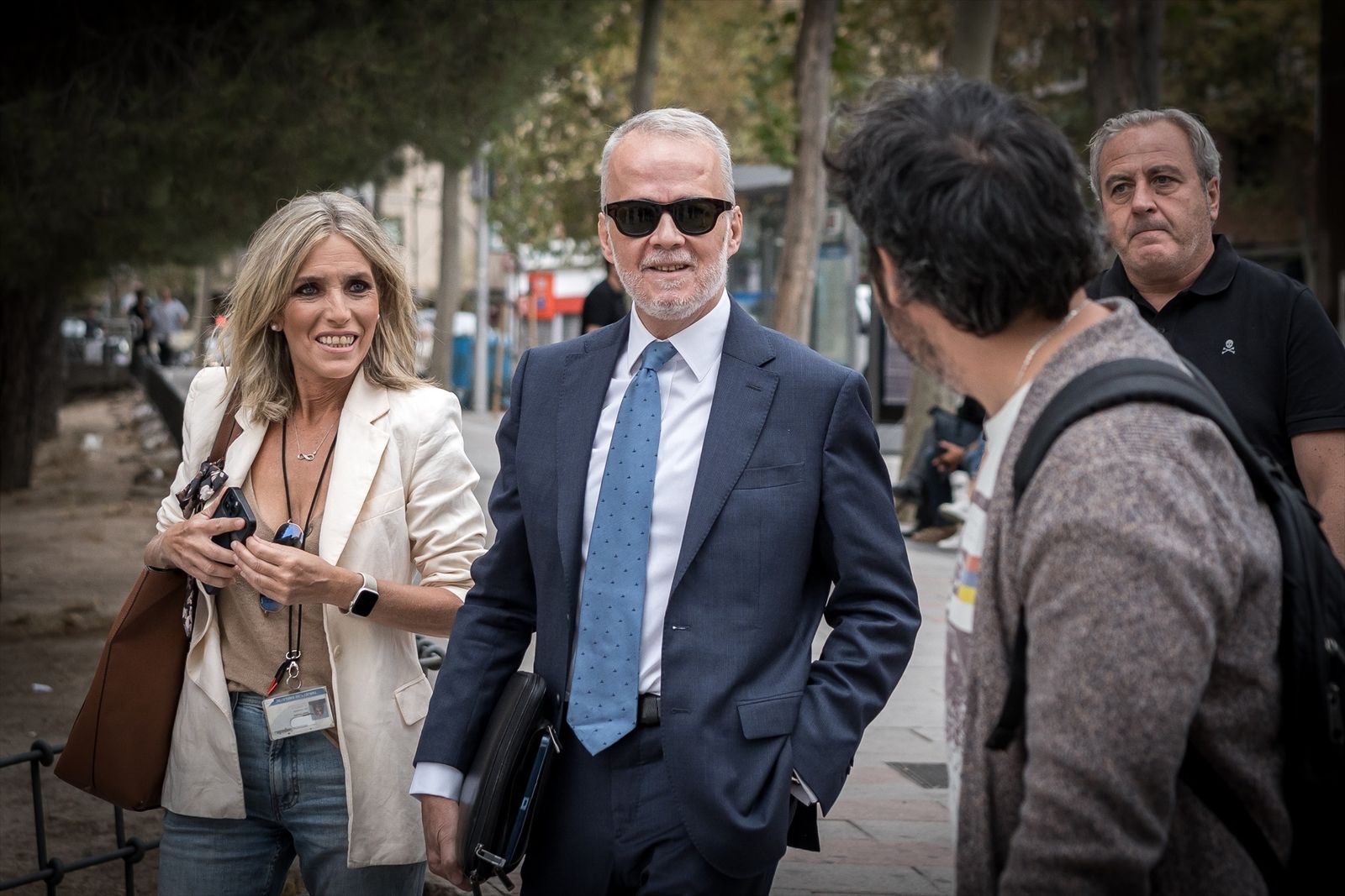 Antonio Camacho, abogado de Begoña Gómez a su llegada a los juzgados de Plaza de Castilla