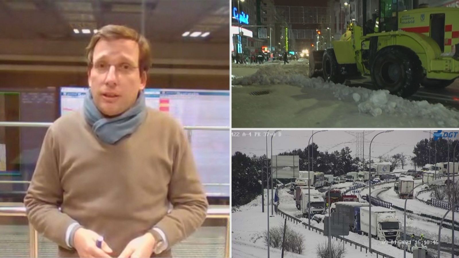 Martínez-Almeida: "Ha sido un tsunami de nieve lo que ha sucedido hoy en Madrid”