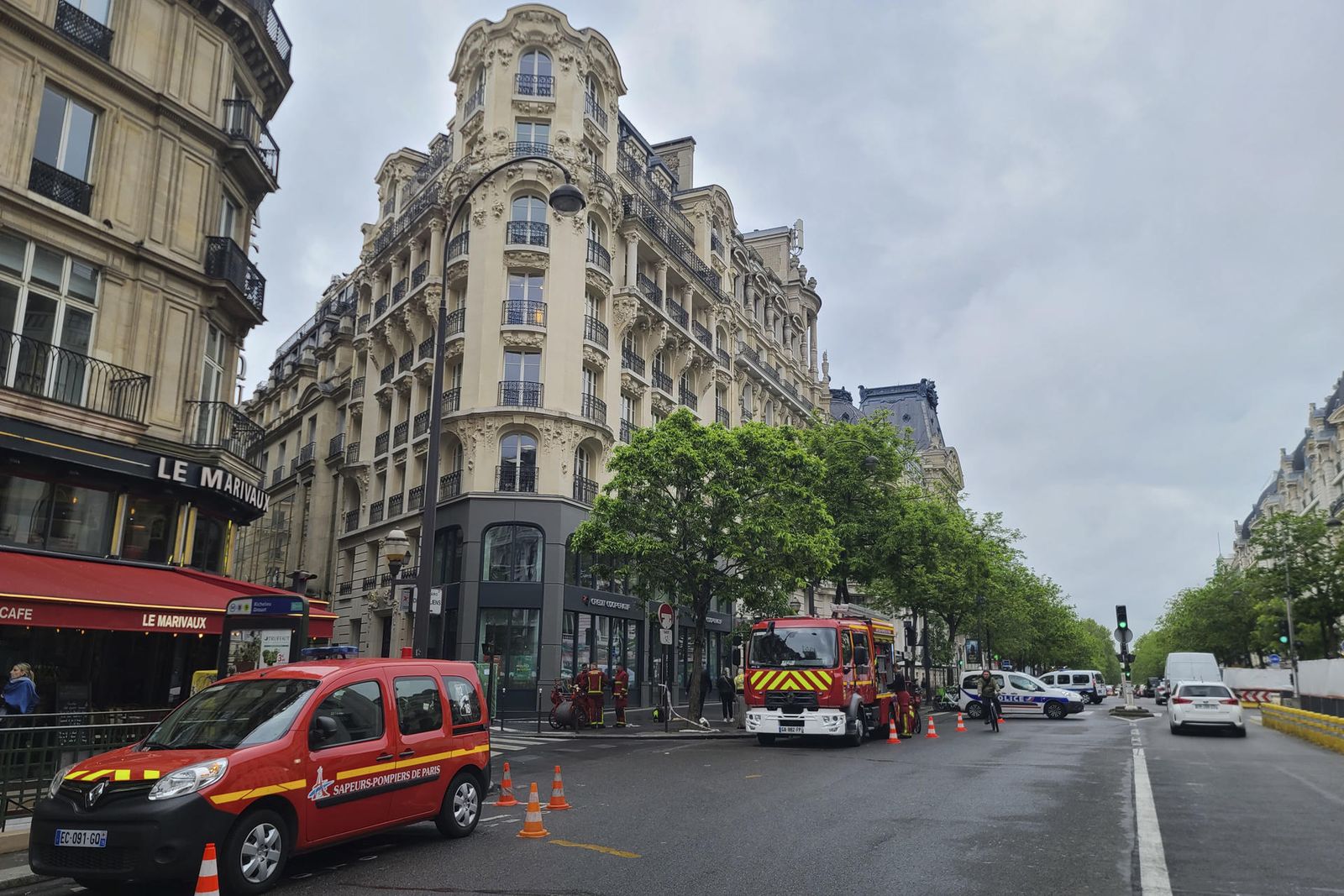 Incendio en el centro de París